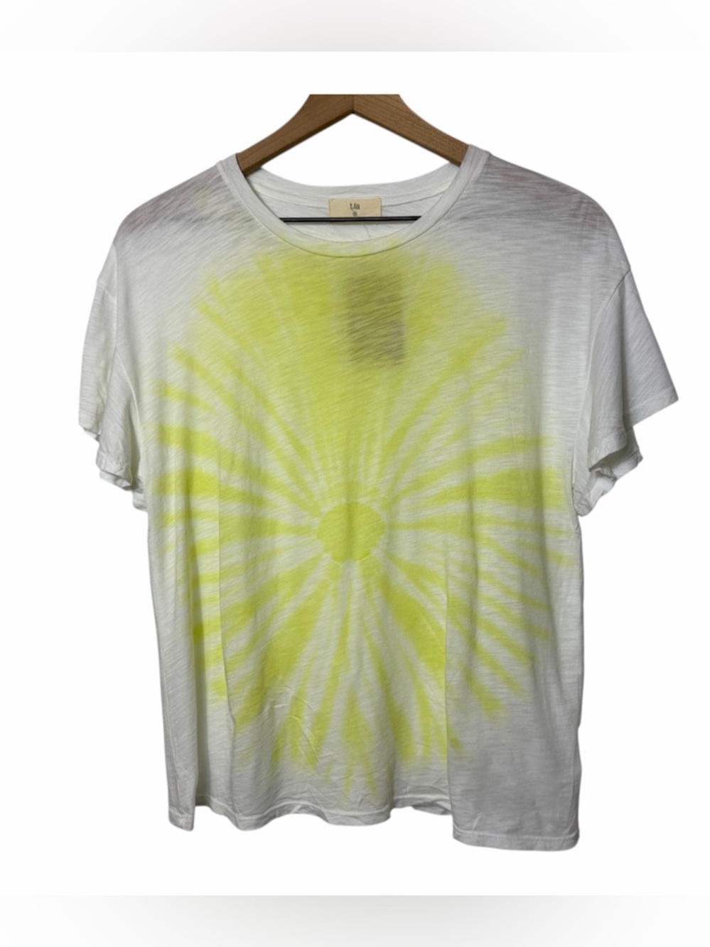 Anthropologie T.la Canary Short Sleeve Shirt Small NWT Yellow Casual Tee